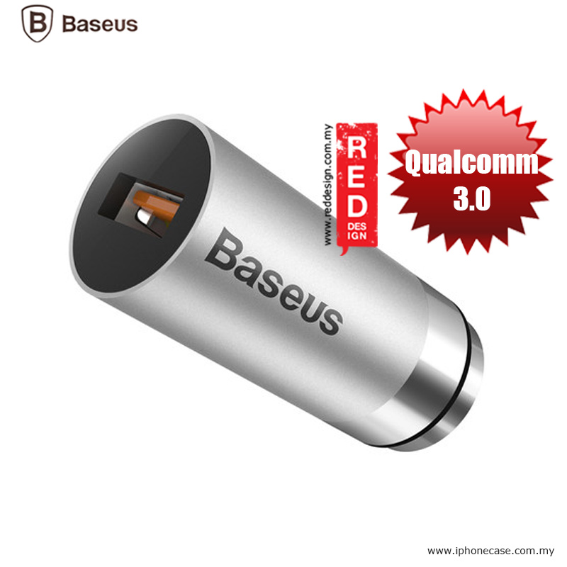Picture of Baseus CarQ Series Qualcomm Quick Charge 3.0 Car Charger - Silver Red Design- Red Design Cases, Red Design Covers, iPad Cases and a wide selection of Red Design Accessories in Malaysia, Sabah, Sarawak and Singapore 