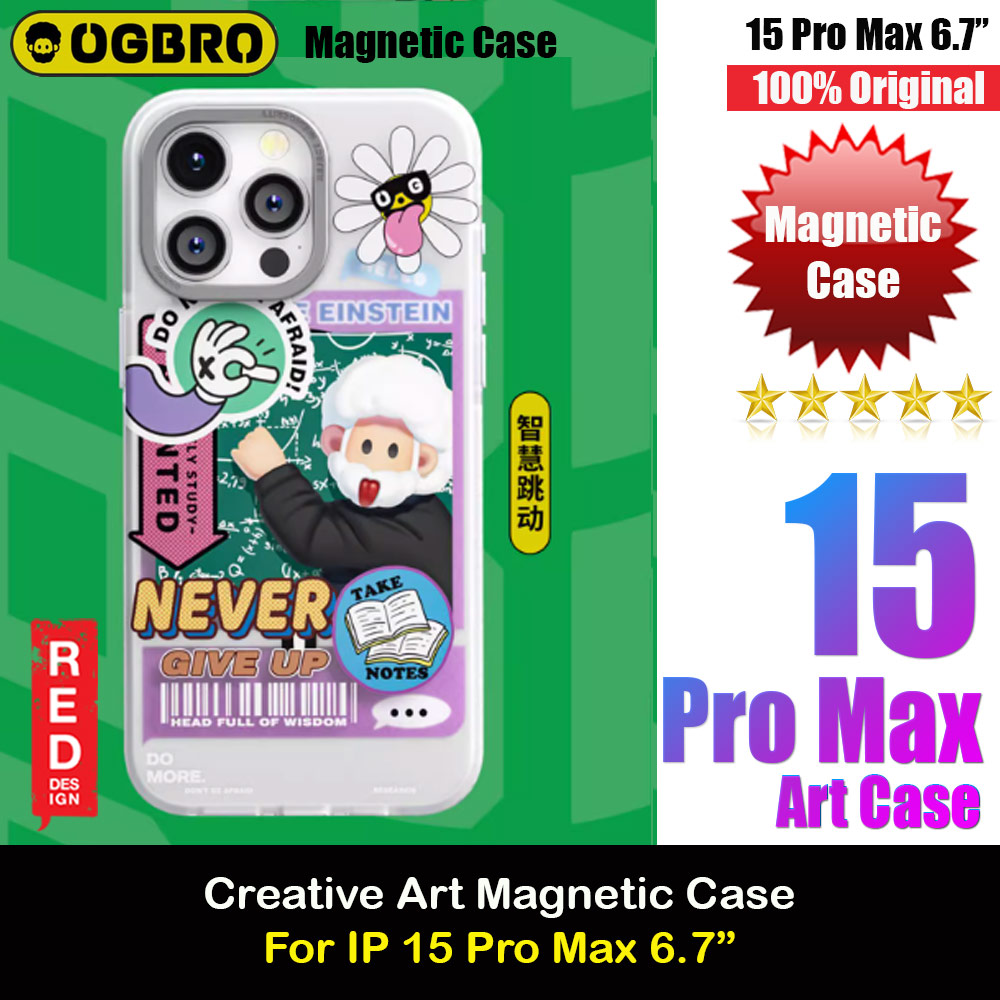 Picture of OGBRO Creative Art Design Magnetic Drop Protection Case with Aluminum Lens Frame Protection for iPhone 15 Pro Max 6.7 (Never Give Up) Apple iPhone 15 Pro Max 6.7- Apple iPhone 15 Pro Max 6.7 Cases, Apple iPhone 15 Pro Max 6.7 Covers, iPad Cases and a wide selection of Apple iPhone 15 Pro Max 6.7 Accessories in Malaysia, Sabah, Sarawak and Singapore 