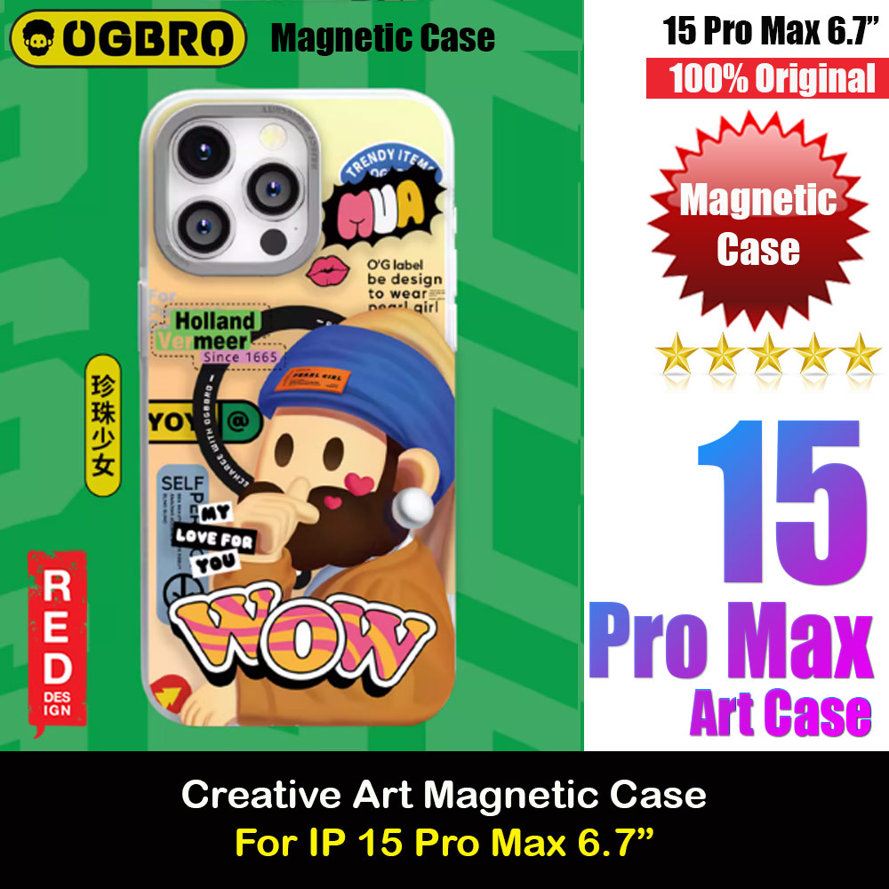 Picture of OGBRO Creative Art Design Magnetic Drop Protection Case with Aluminum Lens Frame Protection for iPhone 15 Pro Max 6.7 (Wow) Apple iPhone 15 Pro Max 6.7- Apple iPhone 15 Pro Max 6.7 Cases, Apple iPhone 15 Pro Max 6.7 Covers, iPad Cases and a wide selection of Apple iPhone 15 Pro Max 6.7 Accessories in Malaysia, Sabah, Sarawak and Singapore 