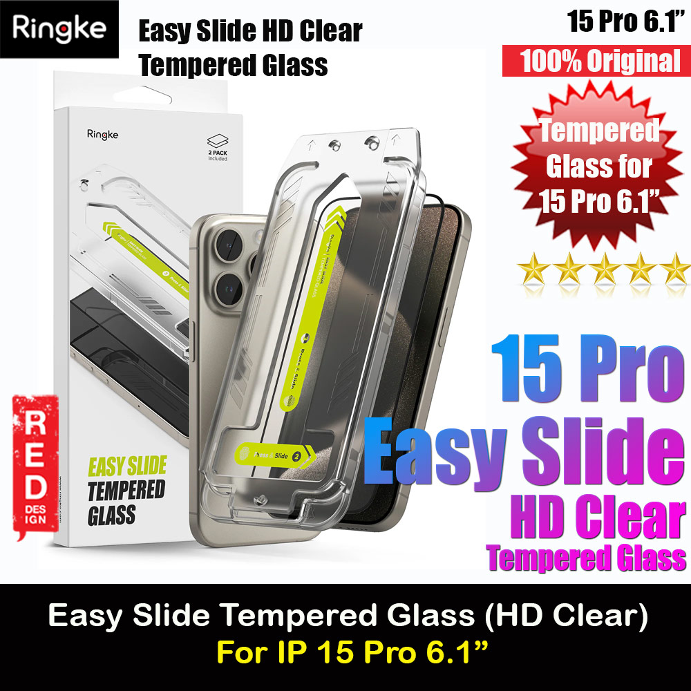 Picture of Ringke Easy Slide Tempered Glass Screen Protector with Easy Installation Jig Kit for iPhone 15 Pro 6.1 (HD Clear) 2 Pack iPhone Cases - iPhone 14 Pro Max , iPhone 13 Pro Max, Galaxy S23 Ultra, Google Pixel 7 Pro, Galaxy Z Fold 4, Galaxy Z Flip 4 Cases Malaysia,iPhone 12 Pro Max Cases Malaysia, iPad Air ,iPad Pro Cases and a wide selection of Accessories in Malaysia, Sabah, Sarawak and Singapore. 