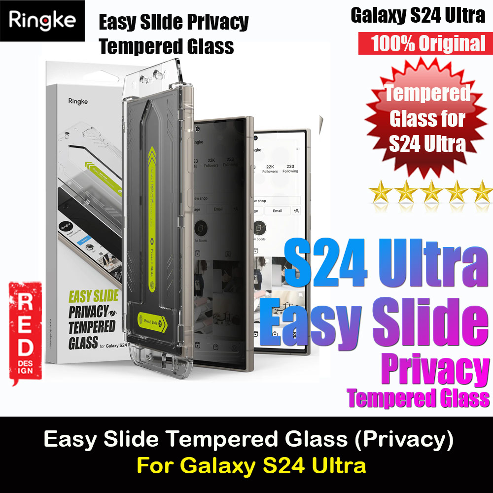 Picture of Ringke Easy Slide Tempered Glass Screen Protector with Easy Installation Jig Kit for Samsung Galaxy S24 Ultra (Privacy Anti Peep) 2 Pack iPhone Cases - iPhone 14 Pro Max , iPhone 13 Pro Max, Galaxy S23 Ultra, Google Pixel 7 Pro, Galaxy Z Fold 4, Galaxy Z Flip 4 Cases Malaysia,iPhone 12 Pro Max Cases Malaysia, iPad Air ,iPad Pro Cases and a wide selection of Accessories in Malaysia, Sabah, Sarawak and Singapore. 