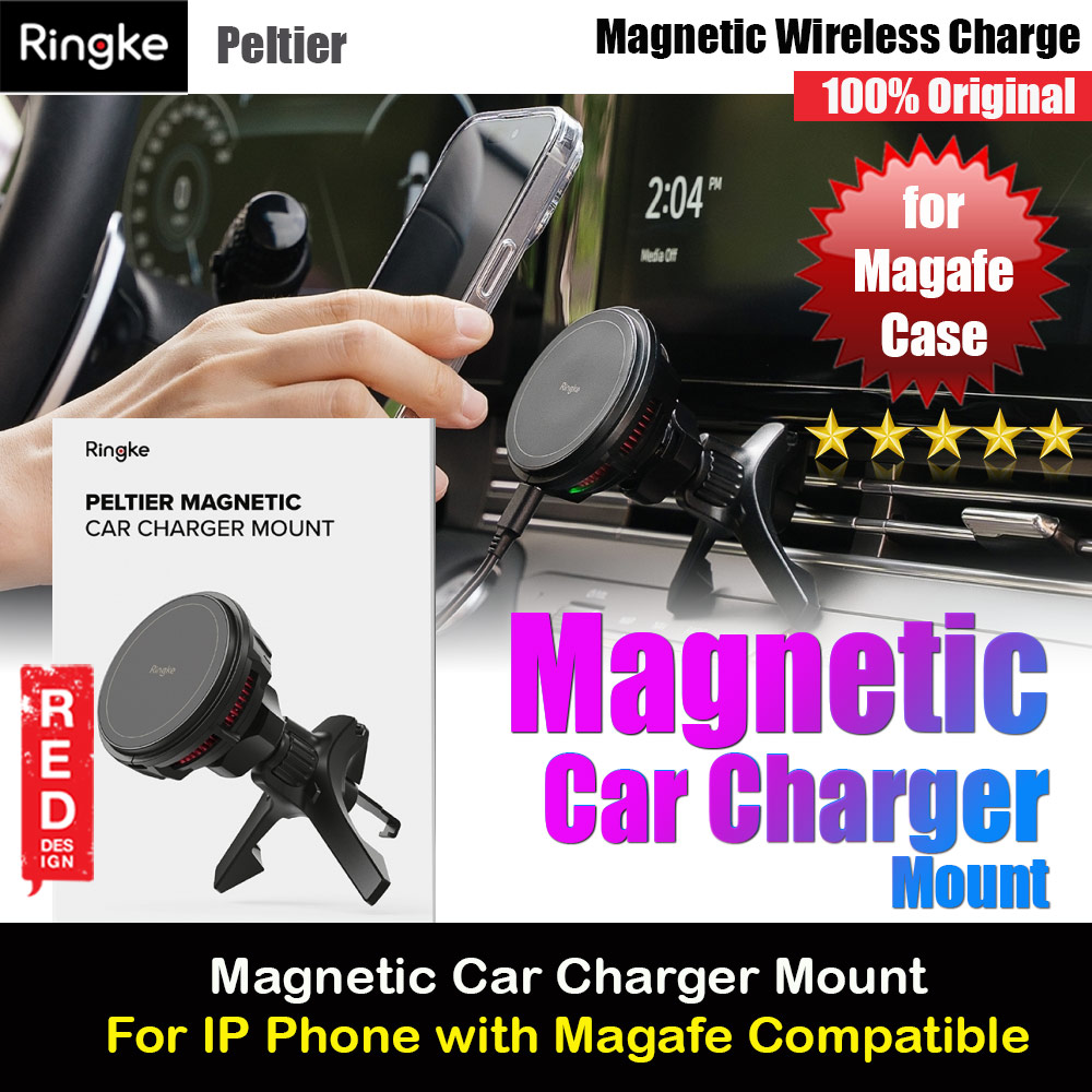 Picture of Ringke Peltier Magnetic Car Drive Qi Wireless Charging 15W Max Fast Charge Air Vent Car Mount Phone Holder for iPhone 14 Pro Max 13 Pro Max (Air Vent) Apple iPhone 14 Pro Max 6.7- Apple iPhone 14 Pro Max 6.7 Cases, Apple iPhone 14 Pro Max 6.7 Covers, iPad Cases and a wide selection of Apple iPhone 14 Pro Max 6.7 Accessories in Malaysia, Sabah, Sarawak and Singapore 