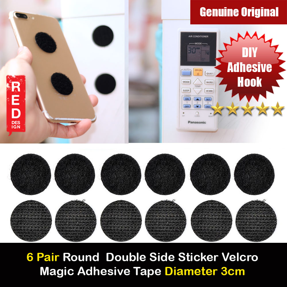 Picture of Round Double Side Sticker Self Adhesive Fastener Tape Hook Loop Nylon Table Chair Feet With Glue Disks Magic Adhesive for Smartphone Controller Diameter 3cm 6 Pairs Red Design- Red Design Cases, Red Design Covers, iPad Cases and a wide selection of Red Design Accessories in Malaysia, Sabah, Sarawak and Singapore 