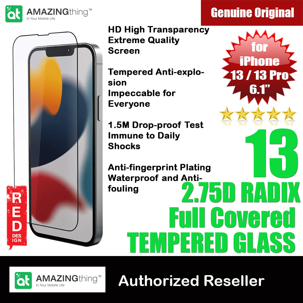 Picture of AMAZINGThing 2.75D Radix Fully Covered Tempered Glass for iPhone 13 iPhone 13 Pro 6.1 (Clear) Apple iPhone 13 6.1- Apple iPhone 13 6.1 Cases, Apple iPhone 13 6.1 Covers, iPad Cases and a wide selection of Apple iPhone 13 6.1 Accessories in Malaysia, Sabah, Sarawak and Singapore 