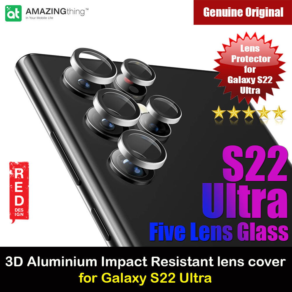 Picture of AMAZINGthing 3D Aluminum Impact Resistant Lens Cover Five Lens Glass Protector for Samsung Galaxy S22 Ultra (Silver) iPhone Cases - iPhone 14 Pro Max , iPhone 13 Pro Max, Galaxy S23 Ultra, Google Pixel 7 Pro, Galaxy Z Fold 4, Galaxy Z Flip 4 Cases Malaysia,iPhone 12 Pro Max Cases Malaysia, iPad Air ,iPad Pro Cases and a wide selection of Accessories in Malaysia, Sabah, Sarawak and Singapore. 