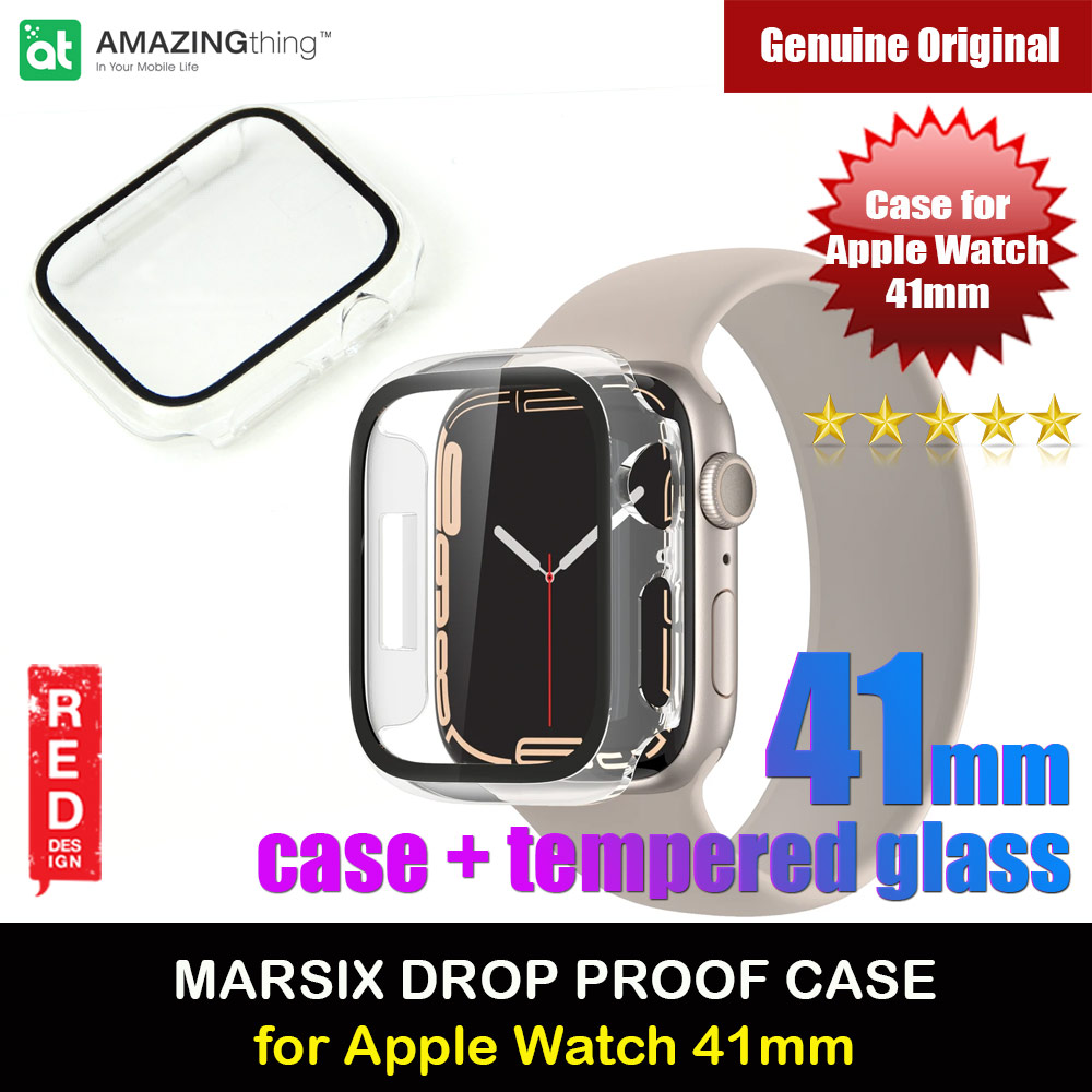 Picture of Amazingthing Marsix Hybrid Series Case with High Sensitivity Touch 9H Tempered Glass for Apple Watch 41mm (Clear) iPhone Cases - iPhone 14 Pro Max , iPhone 13 Pro Max, Galaxy S23 Ultra, Google Pixel 7 Pro, Galaxy Z Fold 4, Galaxy Z Flip 4 Cases Malaysia,iPhone 12 Pro Max Cases Malaysia, iPad Air ,iPad Pro Cases and a wide selection of Accessories in Malaysia, Sabah, Sarawak and Singapore. 