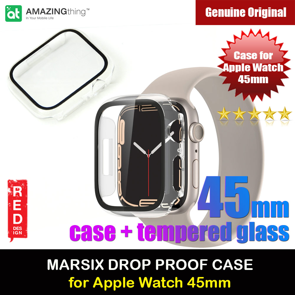 Picture of Amazingthing Marsix Hybrid Series Case with High Sensitivity Touch 9H Tempered Glass for Apple Watch 45mm (Clear) iPhone Cases - iPhone 14 Pro Max , iPhone 13 Pro Max, Galaxy S23 Ultra, Google Pixel 7 Pro, Galaxy Z Fold 4, Galaxy Z Flip 4 Cases Malaysia,iPhone 12 Pro Max Cases Malaysia, iPad Air ,iPad Pro Cases and a wide selection of Accessories in Malaysia, Sabah, Sarawak and Singapore. 