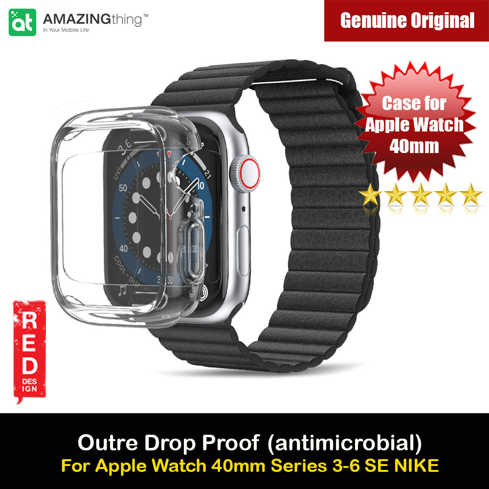 Picture of Amazingthing Outre Drop Proof Case with Front Built in Screen Protector for Apple Watch 40mm Series 4 5 6 SE (antimicrobial Clear) iPhone Cases - iPhone 14 Pro Max , iPhone 13 Pro Max, Galaxy S23 Ultra, Google Pixel 7 Pro, Galaxy Z Fold 4, Galaxy Z Flip 4 Cases Malaysia,iPhone 12 Pro Max Cases Malaysia, iPad Air ,iPad Pro Cases and a wide selection of Accessories in Malaysia, Sabah, Sarawak and Singapore. 