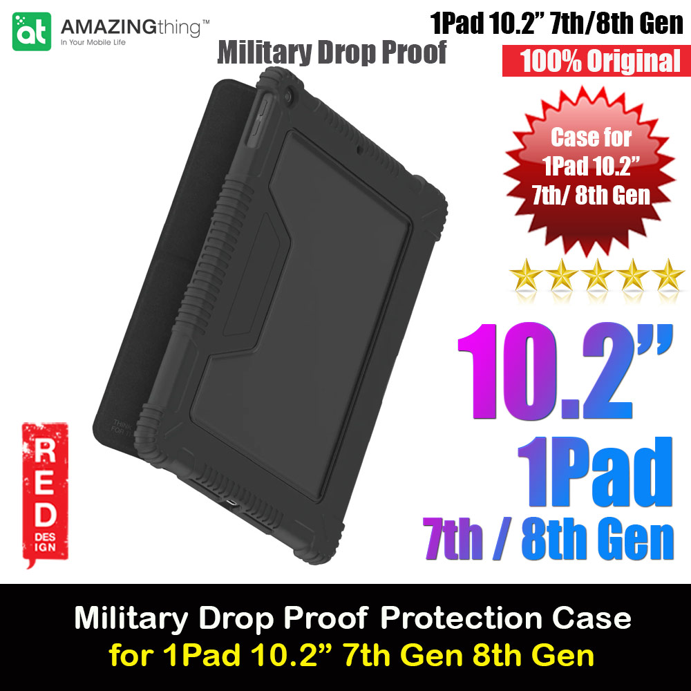 Picture of AMAZINGthing MiL Drop proof Folio Flip Case For Apple iPad 10.2 7th 8th Gen 2020 (Black) Apple iPad 10.2 7th gen 2019- Apple iPad 10.2 7th gen 2019 Cases, Apple iPad 10.2 7th gen 2019 Covers, iPad Cases and a wide selection of Apple iPad 10.2 7th gen 2019 Accessories in Malaysia, Sabah, Sarawak and Singapore 