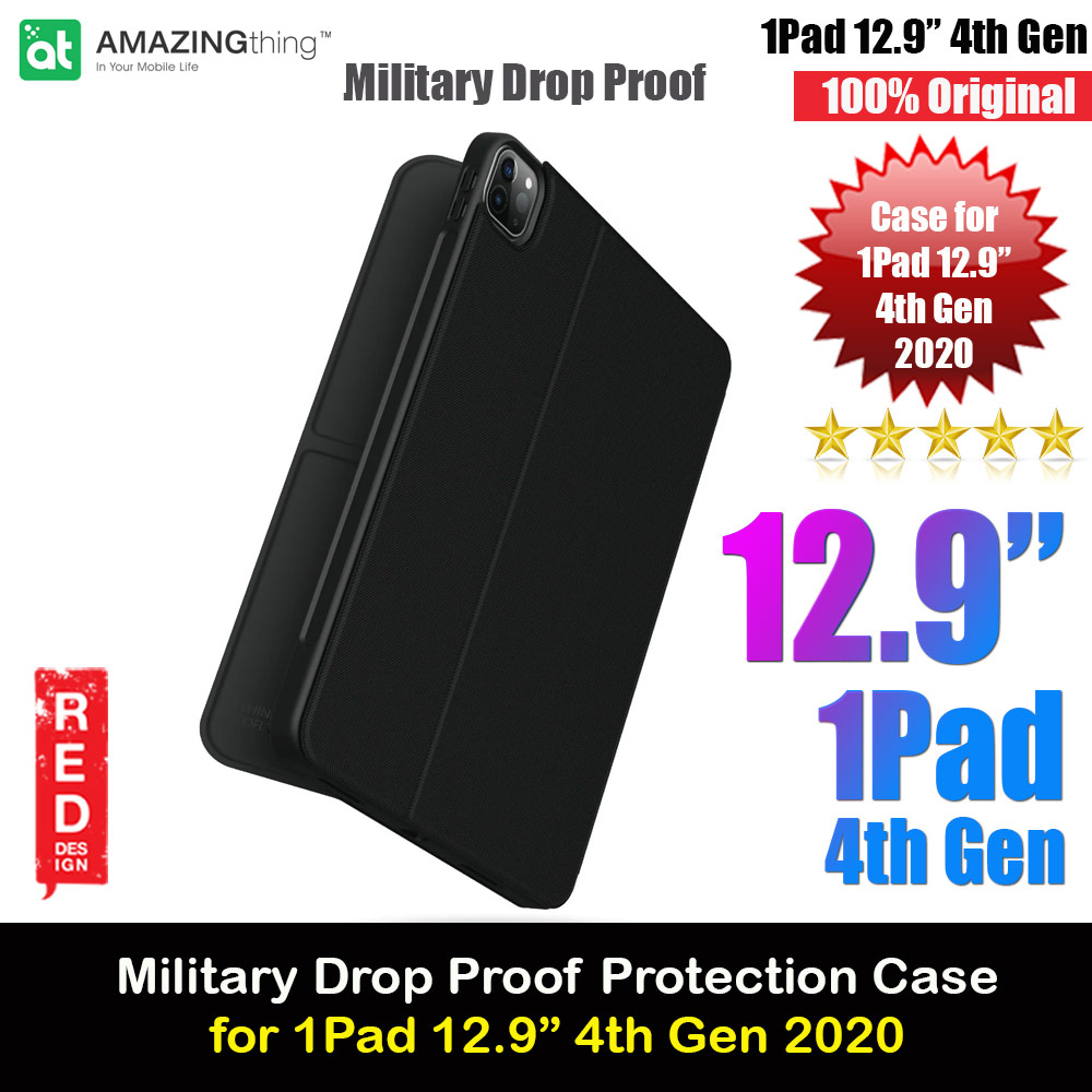 Picture of AMAZINGthing MiL Drop proof Folio Flip Case For iPad Pro 12.9 4th Gen 2020 (Black) iPhone Cases - iPhone 14 Pro Max , iPhone 13 Pro Max, Galaxy S23 Ultra, Google Pixel 7 Pro, Galaxy Z Fold 4, Galaxy Z Flip 4 Cases Malaysia,iPhone 12 Pro Max Cases Malaysia, iPad Air ,iPad Pro Cases and a wide selection of Accessories in Malaysia, Sabah, Sarawak and Singapore. 