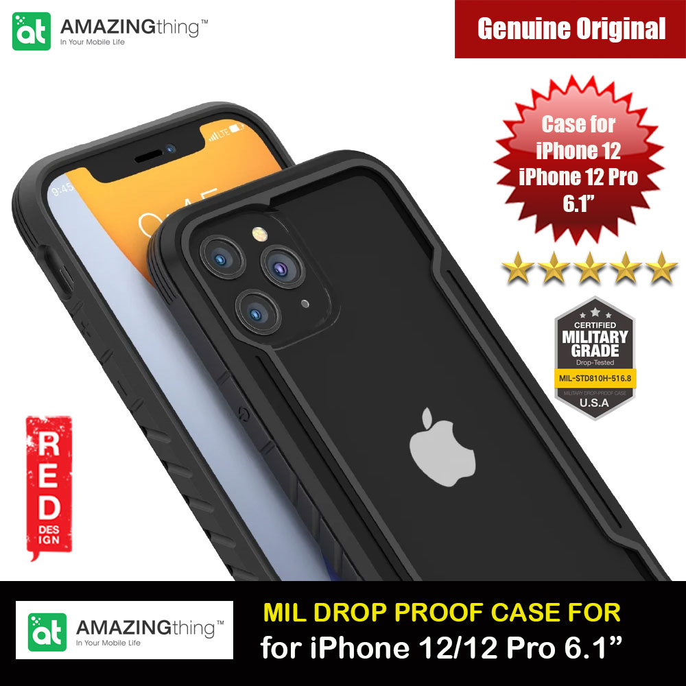 Picture of Amazingthing Military Drop Proof Case for iPhone 12 iPhone 12 Pro 6.1 (Black) iPhone Cases - iPhone 14 Pro Max , iPhone 13 Pro Max, Galaxy S23 Ultra, Google Pixel 7 Pro, Galaxy Z Fold 4, Galaxy Z Flip 4 Cases Malaysia,iPhone 12 Pro Max Cases Malaysia, iPad Air ,iPad Pro Cases and a wide selection of Accessories in Malaysia, Sabah, Sarawak and Singapore. 