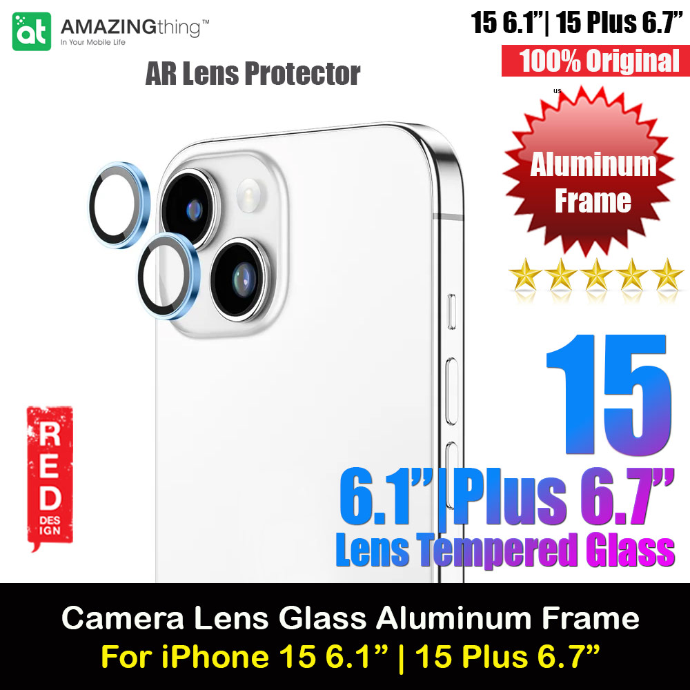 Picture of Amazingthing Supreme AR Camera Lens Glass Aluminum Frame Defender Tempered Glass Protector for iPhone 15 6.1 iPhone 15 Plus 6.7 (2PCS Blue) iPhone Cases - iPhone 14 Pro Max , iPhone 13 Pro Max, Galaxy S23 Ultra, Google Pixel 7 Pro, Galaxy Z Fold 4, Galaxy Z Flip 4 Cases Malaysia,iPhone 12 Pro Max Cases Malaysia, iPad Air ,iPad Pro Cases and a wide selection of Accessories in Malaysia, Sabah, Sarawak and Singapore. 