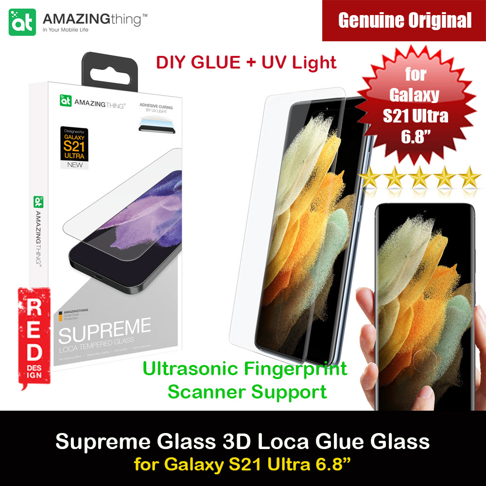 Picture of AmazingThing Supreme Glass 3D Loca Full Glue Tempered Glass with Ultrasonic Fingerprint Scanner Support for Samsung Galaxy S21 Ultra 6.8 (DIY Glue Installation with UV Light) Samsung Galaxy S21 Ultra 6.8- Samsung Galaxy S21 Ultra 6.8 Cases, Samsung Galaxy S21 Ultra 6.8 Covers, iPad Cases and a wide selection of Samsung Galaxy S21 Ultra 6.8 Accessories in Malaysia, Sabah, Sarawak and Singapore 