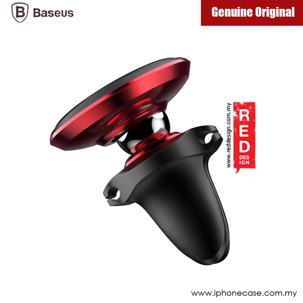 Picture of Baseus Magnetic Air Con Vent Suction Bracket Car Mount with Cable Clip (Red)