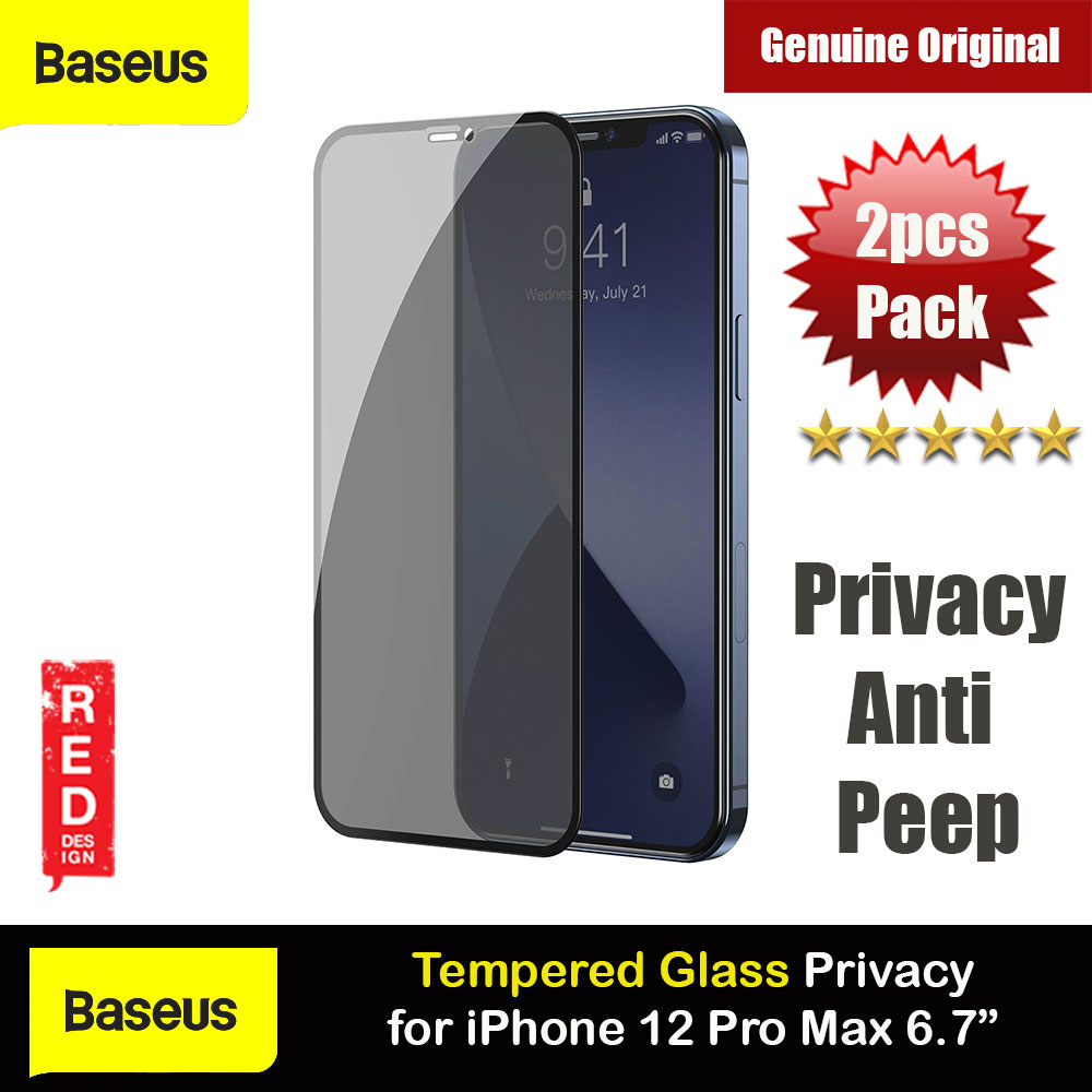 Picture of Baseus 0.3mm Privacy Anti Peep Anti View Full Screen Tempered Glass for iPhone 12 Pro Max 6.7 (Privacy 2pcs Pack) Apple iPhone 12 Pro Max 6.7- Apple iPhone 12 Pro Max 6.7 Cases, Apple iPhone 12 Pro Max 6.7 Covers, iPad Cases and a wide selection of Apple iPhone 12 Pro Max 6.7 Accessories in Malaysia, Sabah, Sarawak and Singapore 