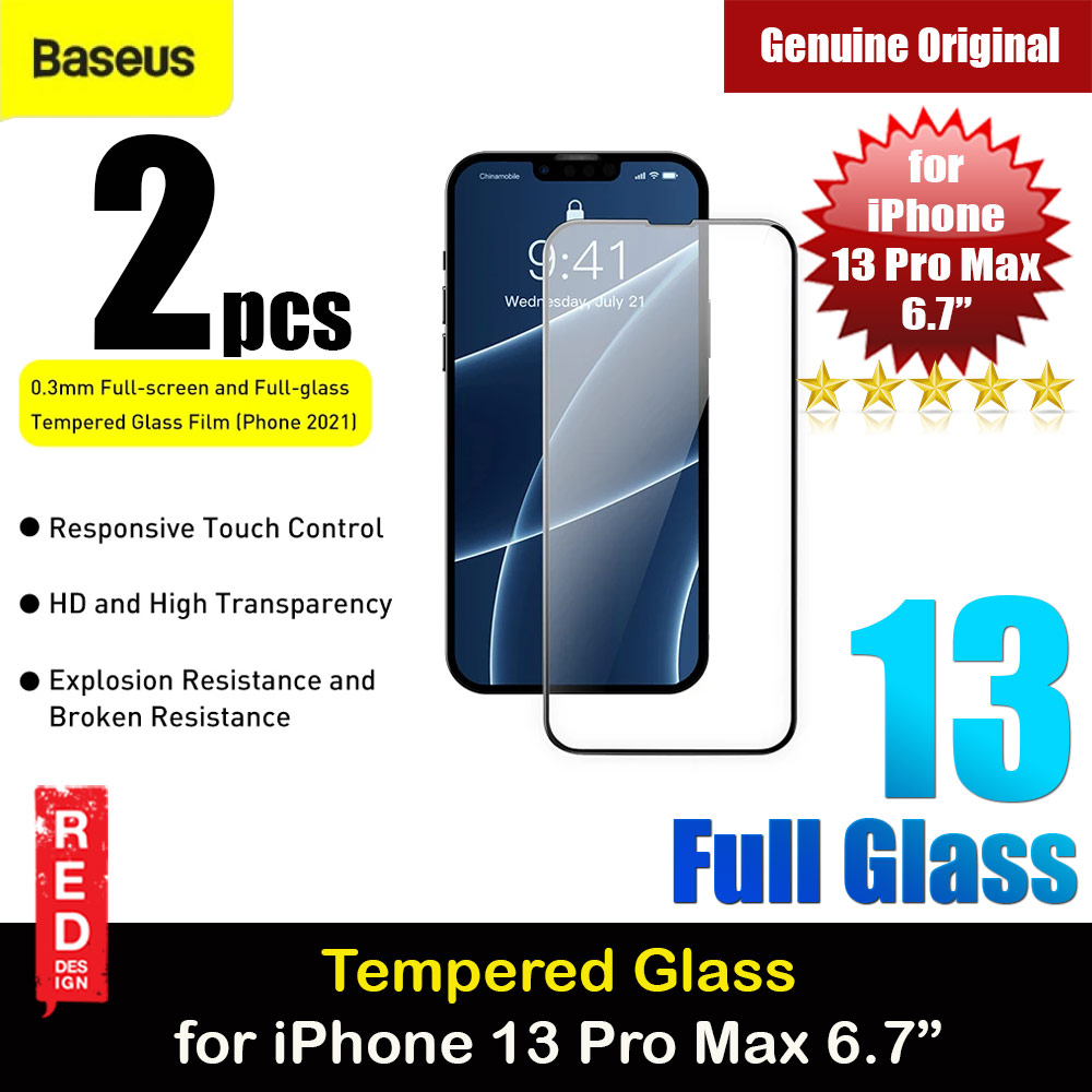 Picture of Baseus Full Coverage Tempered Glass for iPhone 13 Pro Max 6.7 (HD Clear 2pcs) iPhone Cases - iPhone 14 Pro Max , iPhone 13 Pro Max, Galaxy S23 Ultra, Google Pixel 7 Pro, Galaxy Z Fold 4, Galaxy Z Flip 4 Cases Malaysia,iPhone 12 Pro Max Cases Malaysia, iPad Air ,iPad Pro Cases and a wide selection of Accessories in Malaysia, Sabah, Sarawak and Singapore. 