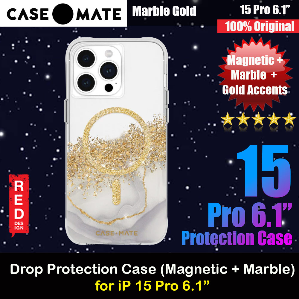 Picture of Case Mate Case-Mate Stylish Design Karat Drop Protection Case with Magsafe Magnetic Charging for iPhone 15 Pro 6.1 (Marble Gold) Apple iPhone 15 Pro 6.1- Apple iPhone 15 Pro 6.1 Cases, Apple iPhone 15 Pro 6.1 Covers, iPad Cases and a wide selection of Apple iPhone 15 Pro 6.1 Accessories in Malaysia, Sabah, Sarawak and Singapore 