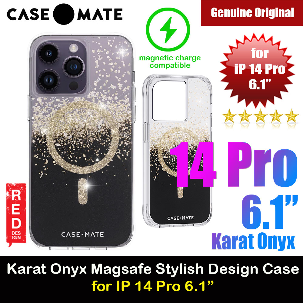 Picture of Case Mate Case-Mate Stylish Design Drop Protection Case with Magsafe Magnetic Charging for iPhone 14 Pro 6.1 (Karat Onyx) Apple iPhone 14 Pro 6.1- Apple iPhone 14 Pro 6.1 Cases, Apple iPhone 14 Pro 6.1 Covers, iPad Cases and a wide selection of Apple iPhone 14 Pro 6.1 Accessories in Malaysia, Sabah, Sarawak and Singapore 