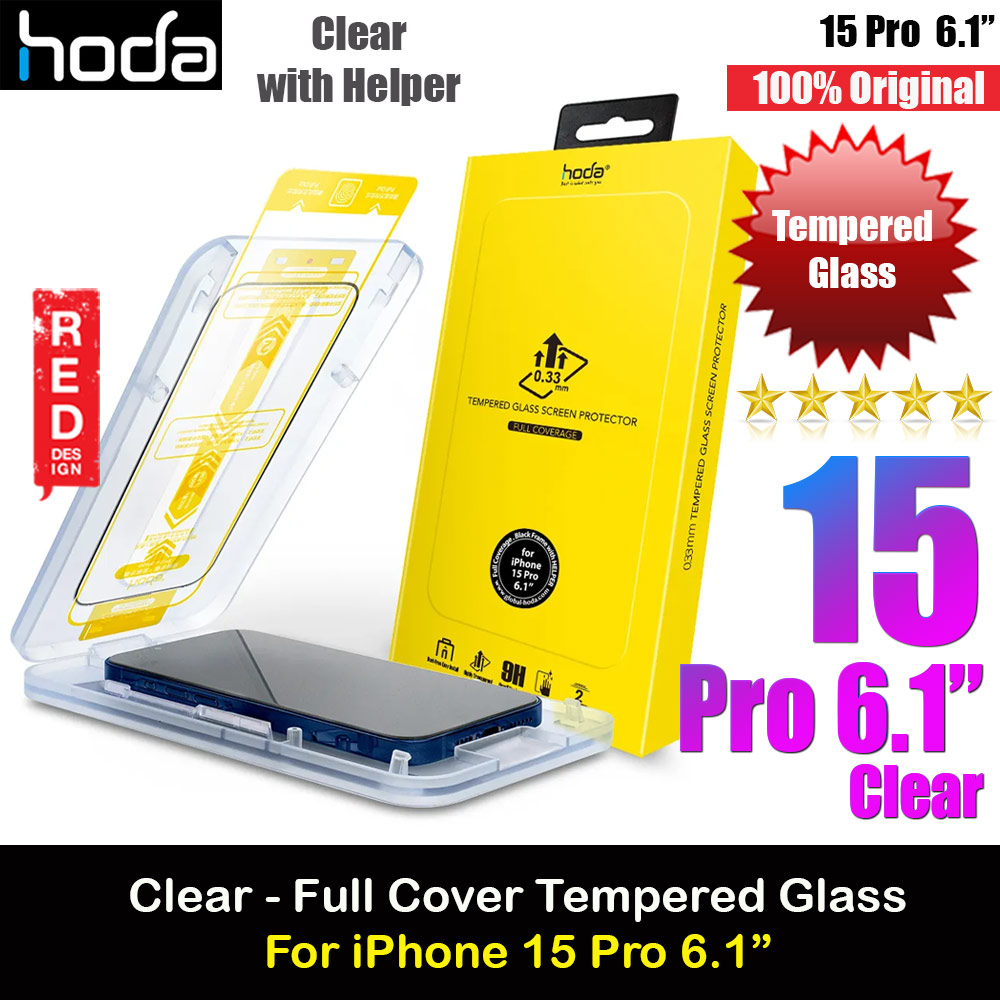 Picture of Hoda 0.33mm 2.5D Full Coverage Tempered Glass Screen Protector for Apple iPhone 15 Pro 6.1 (Clear Black) Apple iPhone 15 Pro 6.1- Apple iPhone 15 Pro 6.1 Cases, Apple iPhone 15 Pro 6.1 Covers, iPad Cases and a wide selection of Apple iPhone 15 Pro 6.1 Accessories in Malaysia, Sabah, Sarawak and Singapore 