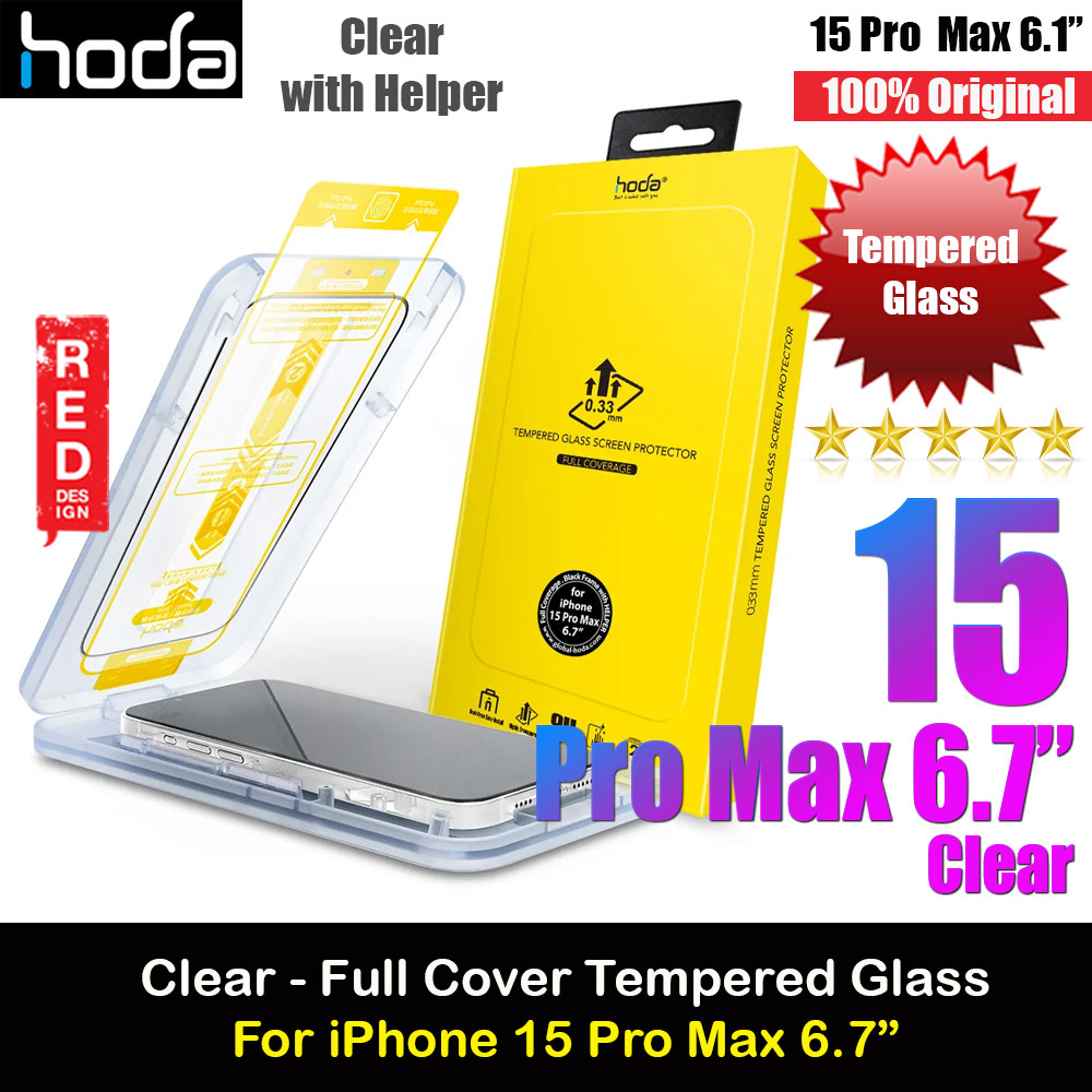 Picture of Hoda 0.33mm 2.5D Full Coverage Tempered Glass Screen Protector for Apple iPhone 15 Pro Max 6.7 (Clear Black) Apple iPhone 15 Pro Max 6.7- Apple iPhone 15 Pro Max 6.7 Cases, Apple iPhone 15 Pro Max 6.7 Covers, iPad Cases and a wide selection of Apple iPhone 15 Pro Max 6.7 Accessories in Malaysia, Sabah, Sarawak and Singapore 