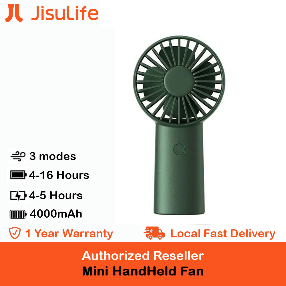 Picture of Jisulife 3 Speed Wind Handheld Fan Portable Rechargeble 4000mAh Fan Kipas for Home Office Travel Outdoor Indoor Activity (Green) Red Design- Red Design Cases, Red Design Covers, iPad Cases and a wide selection of Red Design Accessories in Malaysia, Sabah, Sarawak and Singapore 