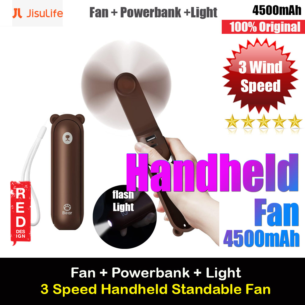 Picture of Jisulife 3 in 1 Mini Handheld Fan USB Rechargeable Fan Power Bank with Flash Light for Office OutdoorTravel Hiking Camping  Concert Indoor Court F8X (Brown) iPhone Cases - iPhone 14 Pro Max , iPhone 13 Pro Max, Galaxy S23 Ultra, Google Pixel 7 Pro, Galaxy Z Fold 4, Galaxy Z Flip 4 Cases Malaysia,iPhone 12 Pro Max Cases Malaysia, iPad Air ,iPad Pro Cases and a wide selection of Accessories in Malaysia, Sabah, Sarawak and Singapore. 