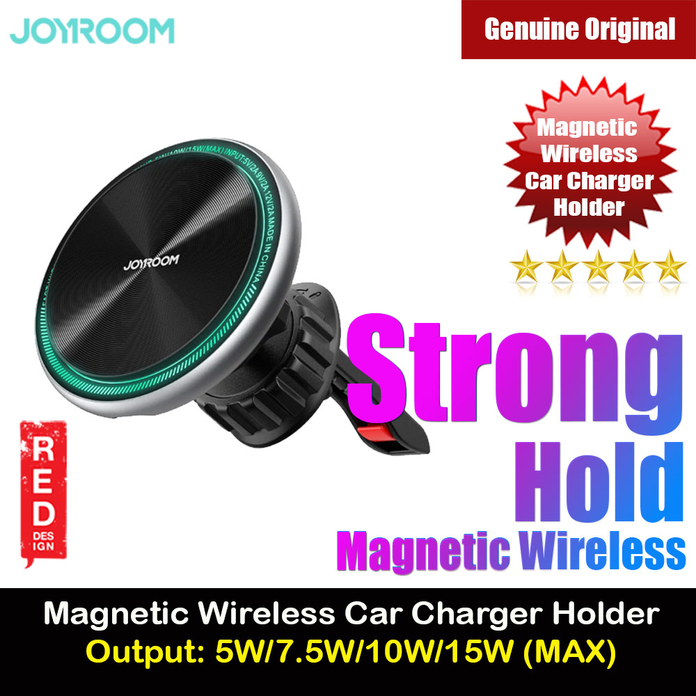 Picture of Joyroom Strong N52 Magnetic 15W Fast Wireless Car Charger Car Mount Phone Holder Air Vent Air Con Car Mount Holder (Black) Red Design- Red Design Cases, Red Design Covers, iPad Cases and a wide selection of Red Design Accessories in Malaysia, Sabah, Sarawak and Singapore 