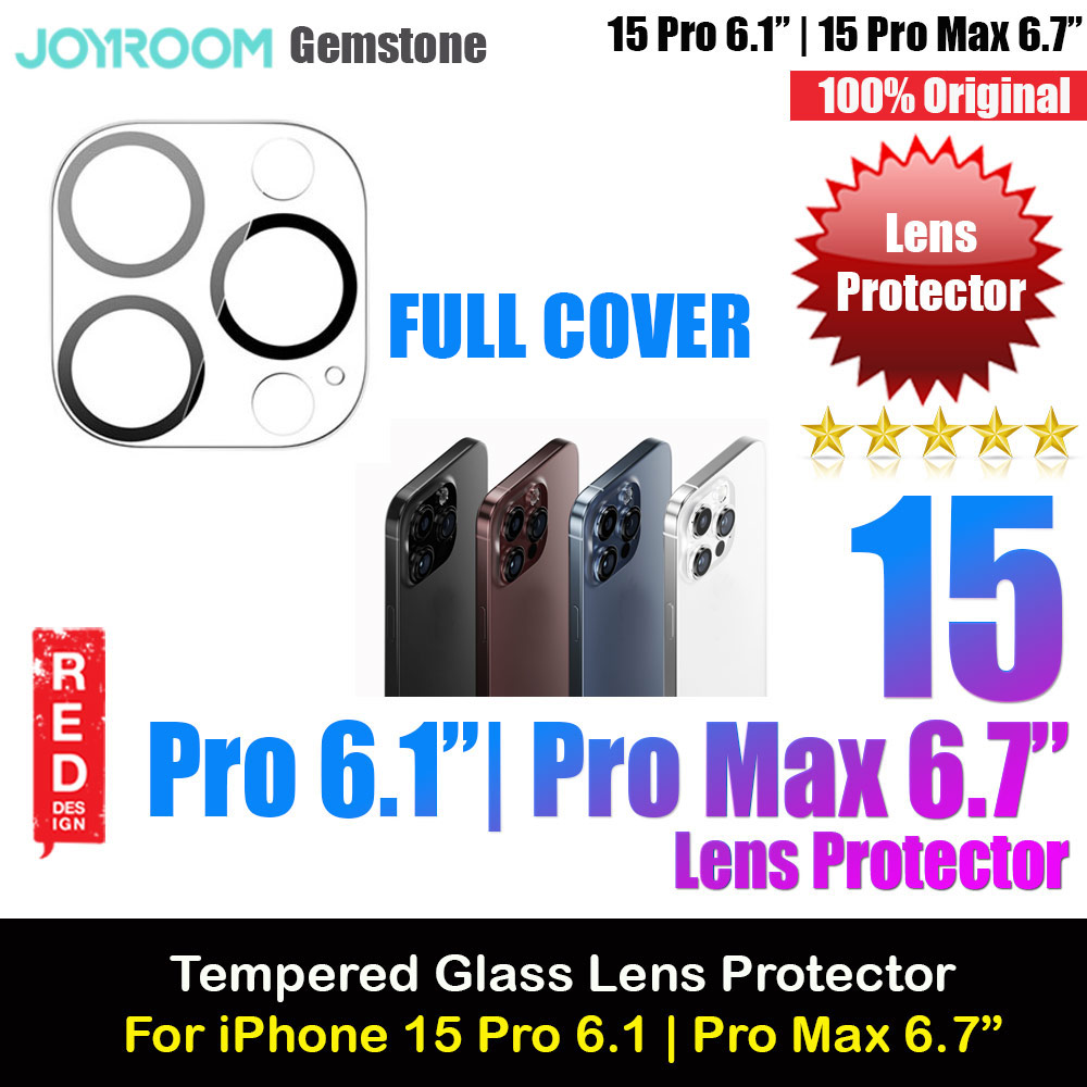 Picture of Joyroom Gemstone Series 9H Tempered Glass Lens Protector Full Cover for iPhone 15 Pro iPhone 15 Pro Max (Clear) Apple iPhone 15 Pro Max 6.7- Apple iPhone 15 Pro Max 6.7 Cases, Apple iPhone 15 Pro Max 6.7 Covers, iPad Cases and a wide selection of Apple iPhone 15 Pro Max 6.7 Accessories in Malaysia, Sabah, Sarawak and Singapore 