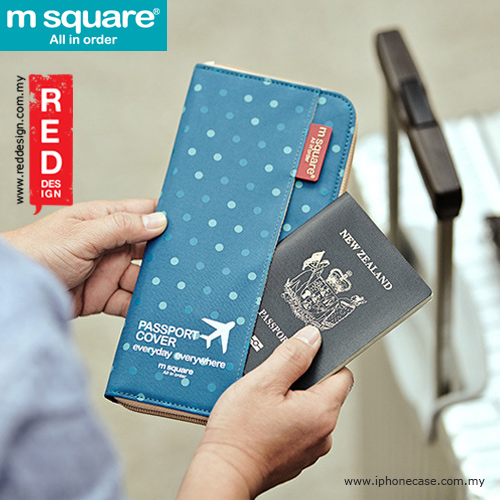 Picture of m square passport cover traveller wallet pouch - polka dot blue Red Design- Red Design Cases, Red Design Covers, iPad Cases and a wide selection of Red Design Accessories in Malaysia, Sabah, Sarawak and Singapore 