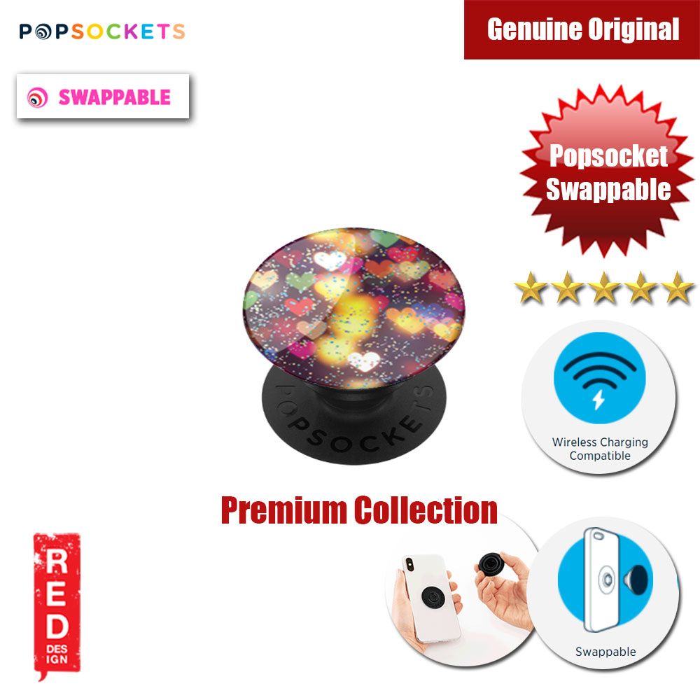 Picture of Popsockets PopGrip Swappable (Glitter Bokeh Hearts) Red Design- Red Design Cases, Red Design Covers, iPad Cases and a wide selection of Red Design Accessories in Malaysia, Sabah, Sarawak and Singapore 