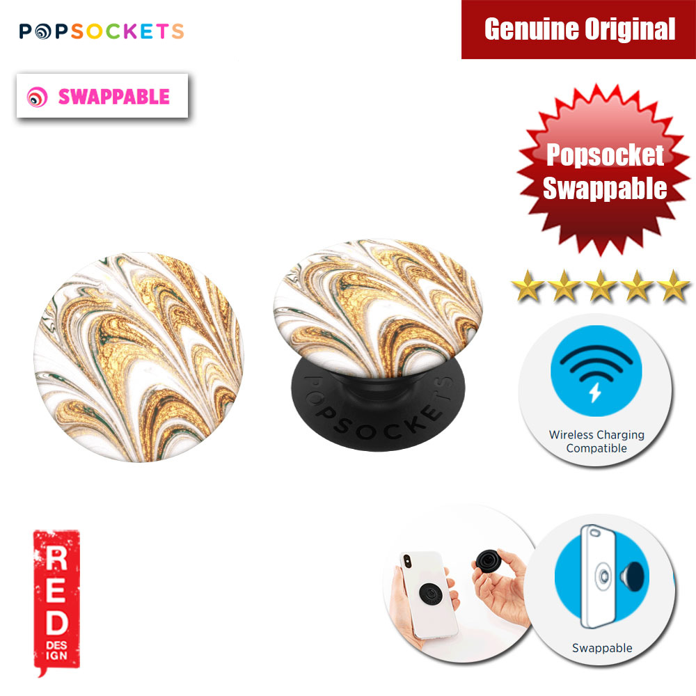 Picture of Popsockets PopGrip Swappable (Golden Ripple) Red Design- Red Design Cases, Red Design Covers, iPad Cases and a wide selection of Red Design Accessories in Malaysia, Sabah, Sarawak and Singapore 