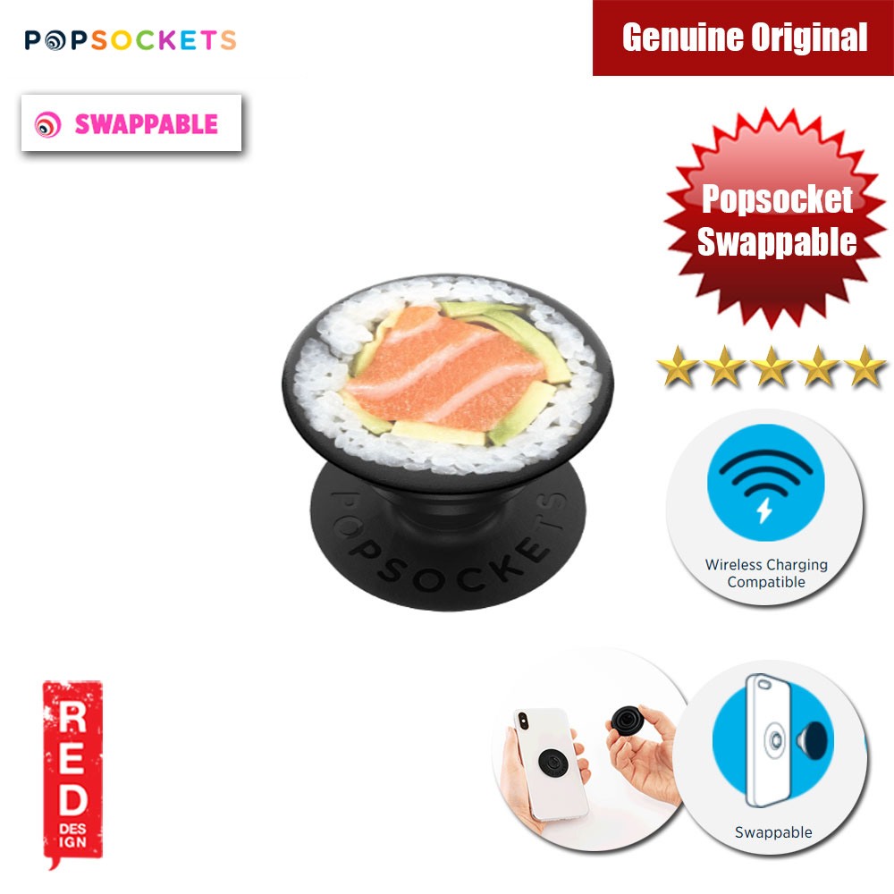 Picture of Popsockets PopGrip Swappable (Salmon Roll) Red Design- Red Design Cases, Red Design Covers, iPad Cases and a wide selection of Red Design Accessories in Malaysia, Sabah, Sarawak and Singapore 