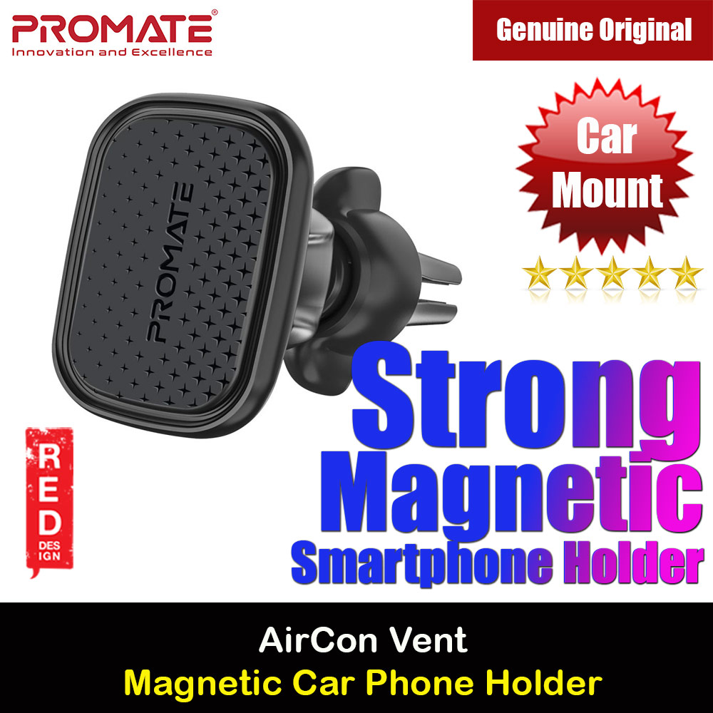 Picture of Promate Magnetic Air Con Vent 360 Degree Rotation Car Phone Holder Mount VentMag XL Red Design- Red Design Cases, Red Design Covers, iPad Cases and a wide selection of Red Design Accessories in Malaysia, Sabah, Sarawak and Singapore 