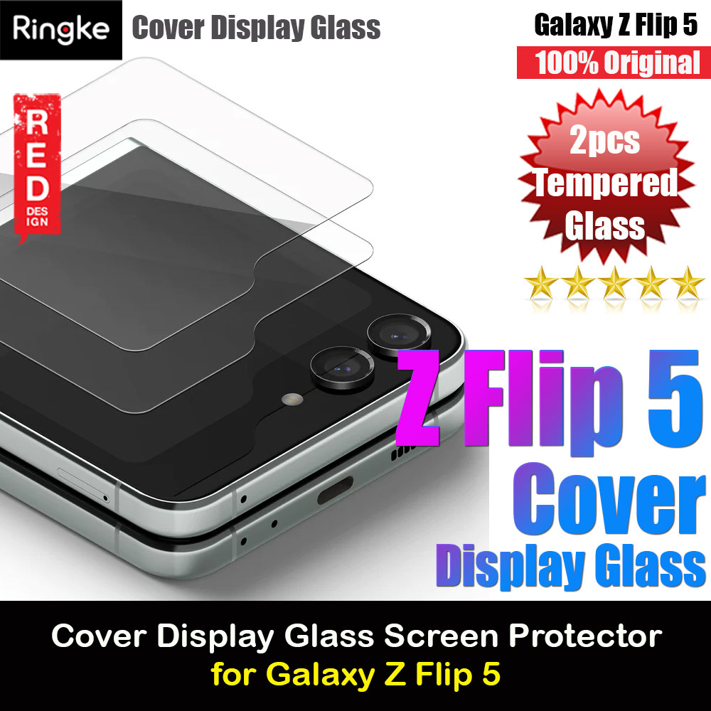 Picture of Ringke Front Cover Display Glass Tempered Glass Protector for Samsung Galaxy Z Flip 5 (2pcs) Samsung Galaxy Z Flip 5- Samsung Galaxy Z Flip 5 Cases, Samsung Galaxy Z Flip 5 Covers, iPad Cases and a wide selection of Samsung Galaxy Z Flip 5 Accessories in Malaysia, Sabah, Sarawak and Singapore 