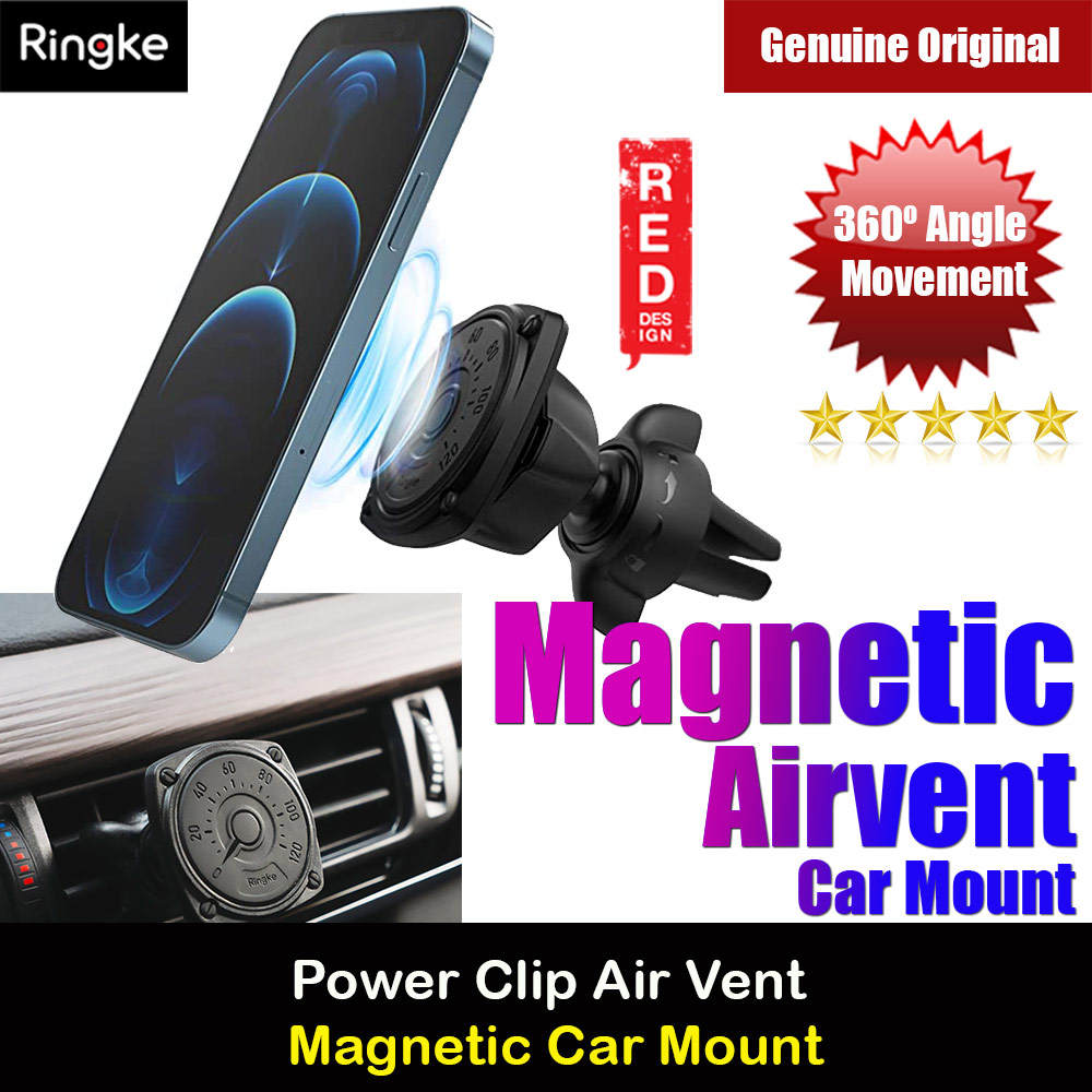 Picture of Ringke Magnetic Power Clip Air Vent Car Mounts Holders for Smartphone (Black) Apple iPhone 13 Pro Max 6.7- Apple iPhone 13 Pro Max 6.7 Cases, Apple iPhone 13 Pro Max 6.7 Covers, iPad Cases and a wide selection of Apple iPhone 13 Pro Max 6.7 Accessories in Malaysia, Sabah, Sarawak and Singapore 