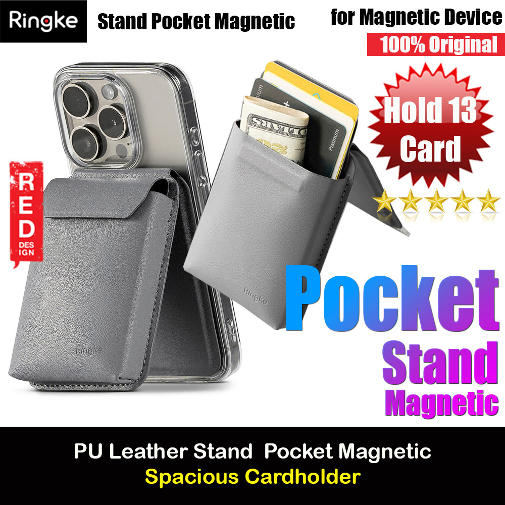 Picture of Ringke Snap Magnetic Stand Pocket Magnetic Stand for iPhone 14 iPhone 15 Pro Max Card Holder Phone Stand (Light Gray) iPhone Cases - iPhone 14 Pro Max , iPhone 13 Pro Max, Galaxy S23 Ultra, Google Pixel 7 Pro, Galaxy Z Fold 4, Galaxy Z Flip 4 Cases Malaysia,iPhone 12 Pro Max Cases Malaysia, iPad Air ,iPad Pro Cases and a wide selection of Accessories in Malaysia, Sabah, Sarawak and Singapore. 