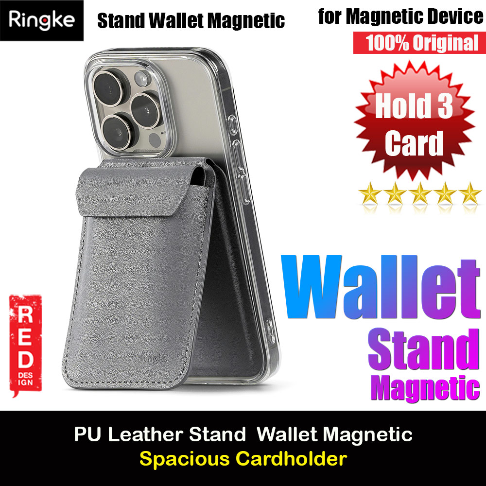 Picture of Ringke Snap Magnetic Stand Wallet Magnetic Stand for iPhone 14 iPhone 15 Pro Max Card Holder Phone Stand (Light Gray) iPhone Cases - iPhone 14 Pro Max , iPhone 13 Pro Max, Galaxy S23 Ultra, Google Pixel 7 Pro, Galaxy Z Fold 4, Galaxy Z Flip 4 Cases Malaysia,iPhone 12 Pro Max Cases Malaysia, iPad Air ,iPad Pro Cases and a wide selection of Accessories in Malaysia, Sabah, Sarawak and Singapore. 