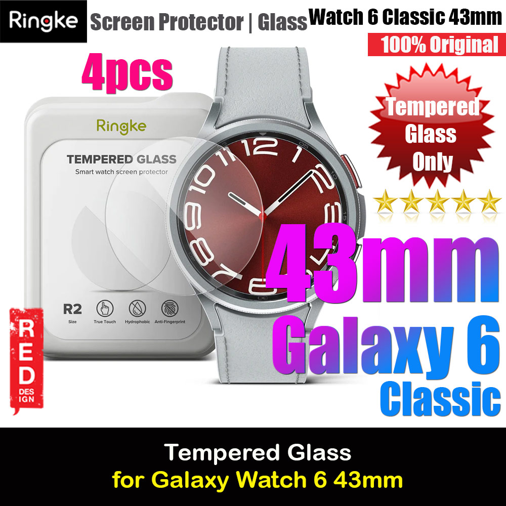 Picture of Ringke Tempered Glass Screen Protector for Galaxy Watch 6 Classic 43mm (4pcs) Samsung Galaxy Watch 6 Classic 43mm- Samsung Galaxy Watch 6 Classic 43mm Cases, Samsung Galaxy Watch 6 Classic 43mm Covers, iPad Cases and a wide selection of Samsung Galaxy Watch 6 Classic 43mm Accessories in Malaysia, Sabah, Sarawak and Singapore 