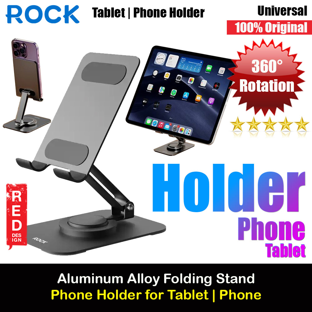 Picture of Rock Universal Rotatable Foldable Aluminum Phone Tablets Stand for iPad iPad Air iPad Pro iPhone 15 Pro Max (Gray) iPhone Cases - iPhone 14 Pro Max , iPhone 13 Pro Max, Galaxy S23 Ultra, Google Pixel 7 Pro, Galaxy Z Fold 4, Galaxy Z Flip 4 Cases Malaysia,iPhone 12 Pro Max Cases Malaysia, iPad Air ,iPad Pro Cases and a wide selection of Accessories in Malaysia, Sabah, Sarawak and Singapore. 