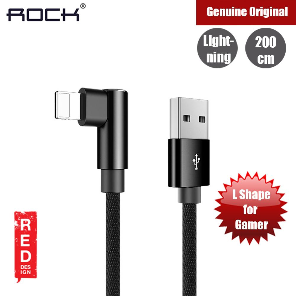 Picture of Rock L Shape Compatible with Lightning Metal Charge and Sync Round Cable 200cm (Black) Red Design- Red Design Cases, Red Design Covers, iPad Cases and a wide selection of Red Design Accessories in Malaysia, Sabah, Sarawak and Singapore 