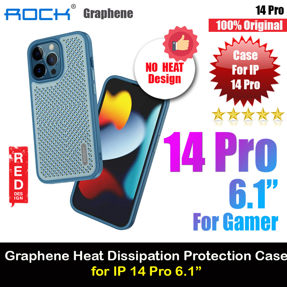 Picture of Rock Graphene Super Heat Dissipation Drop Protection Case For Gaming Gamer for iPhone 14 Pro  6.1 (Blue) Apple iPhone 14 Pro 6.1- Apple iPhone 14 Pro 6.1 Cases, Apple iPhone 14 Pro 6.1 Covers, iPad Cases and a wide selection of Apple iPhone 14 Pro 6.1 Accessories in Malaysia, Sabah, Sarawak and Singapore 