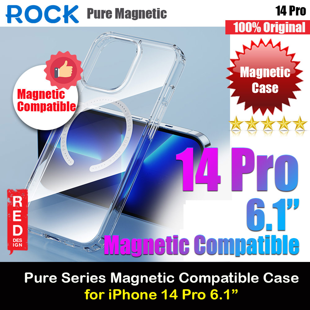 Picture of Rock Pure Series Protection Magnetic Case Magsafe Compatible for iPhone 14 Pro 6.1 (Clear) Apple iPhone 14 Pro 6.1- Apple iPhone 14 Pro 6.1 Cases, Apple iPhone 14 Pro 6.1 Covers, iPad Cases and a wide selection of Apple iPhone 14 Pro 6.1 Accessories in Malaysia, Sabah, Sarawak and Singapore 