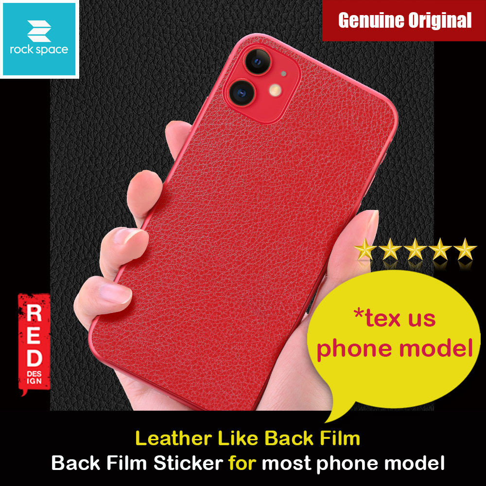 Picture of Rock Space Custom Made for All Phone Model Leather Like Series Back Film Protector Sticker for Any Phone Model (Red) Apple iPhone 11 6.1- Apple iPhone 11 6.1 Cases, Apple iPhone 11 6.1 Covers, iPad Cases and a wide selection of Apple iPhone 11 6.1 Accessories in Malaysia, Sabah, Sarawak and Singapore 