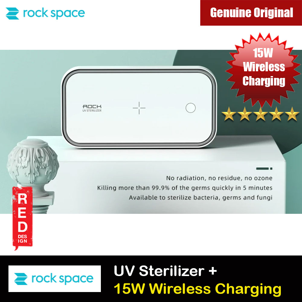 Picture of Rockspace Multifunction UV Light Sanitizer Sterilizer Box Kill Germ bacteria with 15W Wireless Charging  for Smartphone Smartwatch Airpods Red Design- Red Design Cases, Red Design Covers, iPad Cases and a wide selection of Red Design Accessories in Malaysia, Sabah, Sarawak and Singapore 