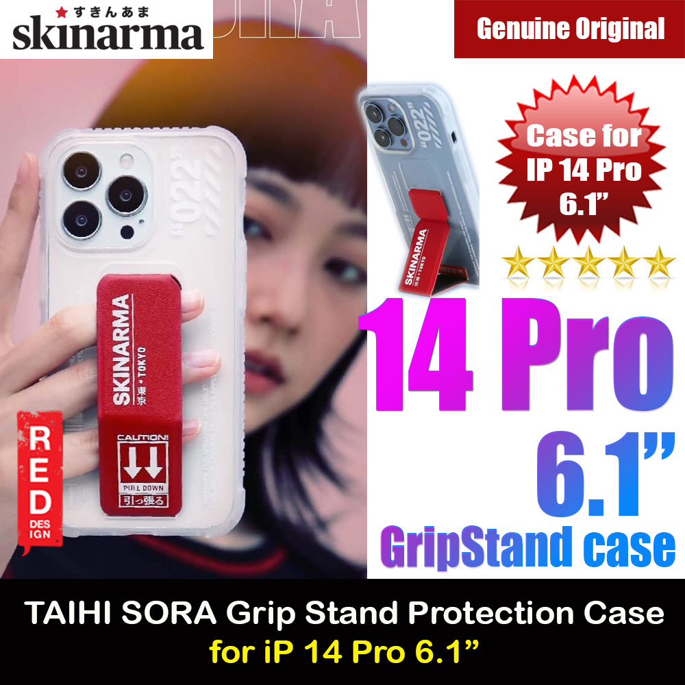 Picture of Skinarma Taihi Sora 4 Corners Drop Protection Grip Stand Case for iPhone 14 Pro 6.1 (Red) Apple iPhone 14 Pro 6.1- Apple iPhone 14 Pro 6.1 Cases, Apple iPhone 14 Pro 6.1 Covers, iPad Cases and a wide selection of Apple iPhone 14 Pro 6.1 Accessories in Malaysia, Sabah, Sarawak and Singapore 
