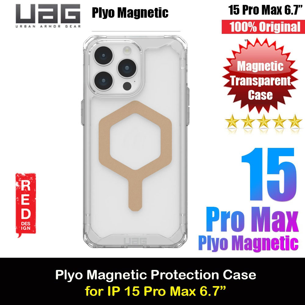 Picture of UAG Plyo Magsafe Compatible Drop Proof Shock Impact Resistant Transparent Clear Case for iPhone 15 Pro Max 6.7 (Ice Gold) Apple iPhone 15 Pro Max 6.7- Apple iPhone 15 Pro Max 6.7 Cases, Apple iPhone 15 Pro Max 6.7 Covers, iPad Cases and a wide selection of Apple iPhone 15 Pro Max 6.7 Accessories in Malaysia, Sabah, Sarawak and Singapore 
