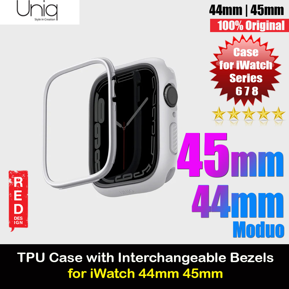 Picture of Uniq Moduo Mix and Match Color TPU Bumper with Polycarbonate Bezel Series Case for Apple Watch 45mm 44mm (Chalk Stone Grey) Apple Watch 45mm- Apple Watch 45mm Cases, Apple Watch 45mm Covers, iPad Cases and a wide selection of Apple Watch 45mm Accessories in Malaysia, Sabah, Sarawak and Singapore 