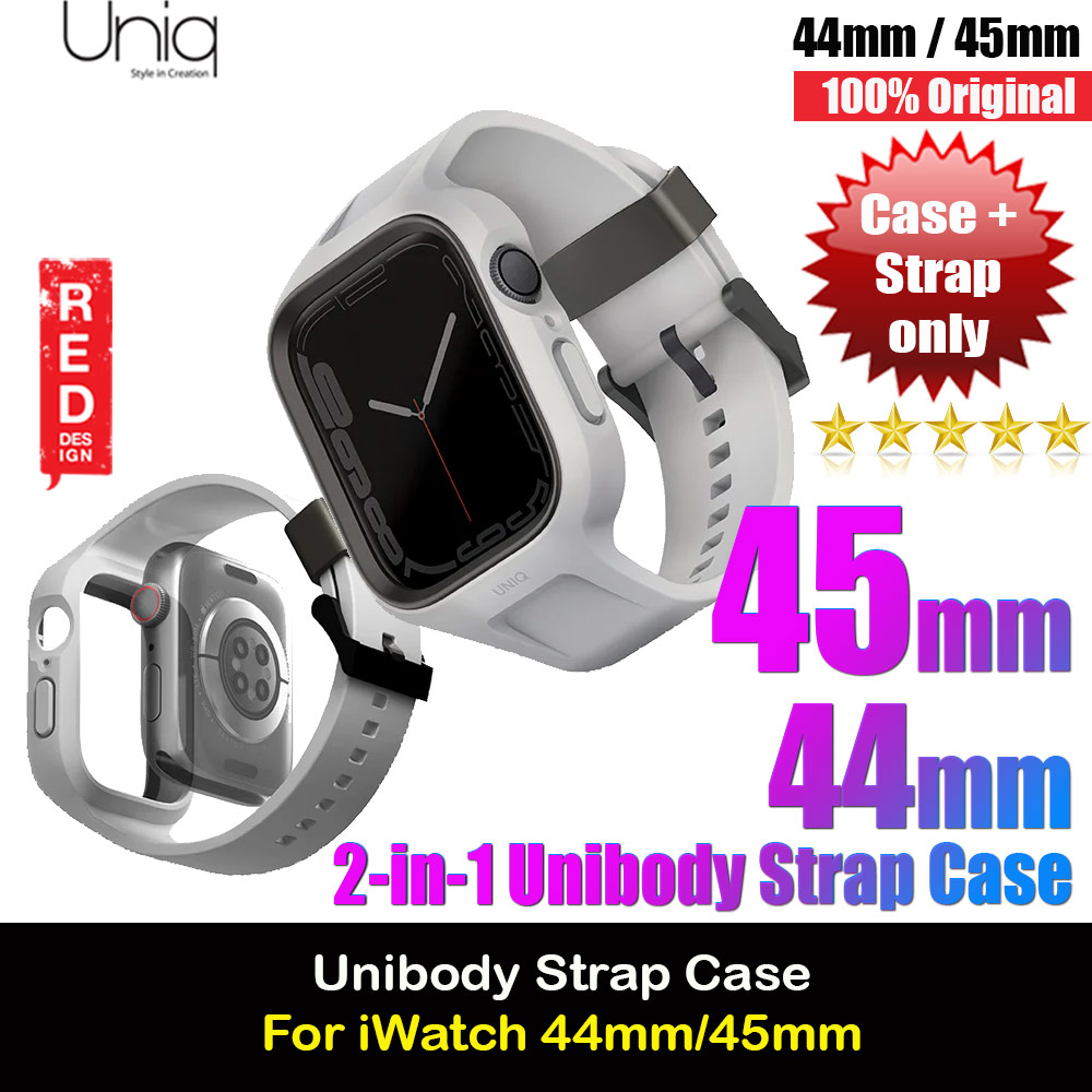 Picture of Uniq Monus 2 in 1 Unibody Soft Lightweight Waterproof Hybrid Strap Case for Apple Watch 45mm 44mm Series 5 6 7 SE (Chalk Grey) Apple Watch 44mm- Apple Watch 44mm Cases, Apple Watch 44mm Covers, iPad Cases and a wide selection of Apple Watch 44mm Accessories in Malaysia, Sabah, Sarawak and Singapore 