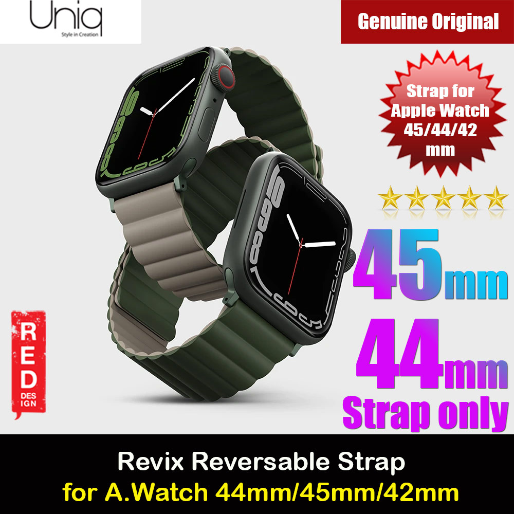 Picture of Uniq Revix Reversible Magnetic Silicone Strap Apple Watch 49mm Ultra 45mm 44mm 42mm Series 1 2 3 4 5 6 7 SE Nike (Green Taupe) Apple Watch 49mm	Ultra- Apple Watch 49mm	Ultra Cases, Apple Watch 49mm	Ultra Covers, iPad Cases and a wide selection of Apple Watch 49mm	Ultra Accessories in Malaysia, Sabah, Sarawak and Singapore 