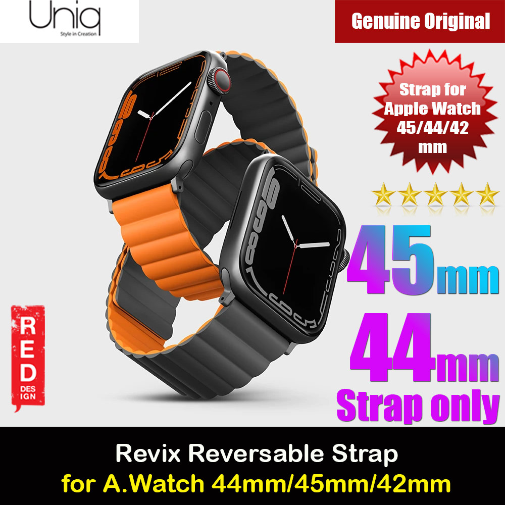 Picture of Uniq Revix Reversible Magnetic Silicone Strap Apple Watch 49mm Ultra 45mm 44mm 42mm Series 1 2 3 4 5 6 7 SE Nike (Grey Orange) Apple Watch 49mm	Ultra- Apple Watch 49mm	Ultra Cases, Apple Watch 49mm	Ultra Covers, iPad Cases and a wide selection of Apple Watch 49mm	Ultra Accessories in Malaysia, Sabah, Sarawak and Singapore 